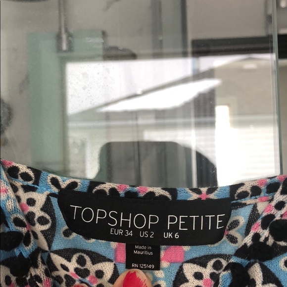 SOLD Topshop pom pom mini dress floral sz2 like new - Picture 3 of 8